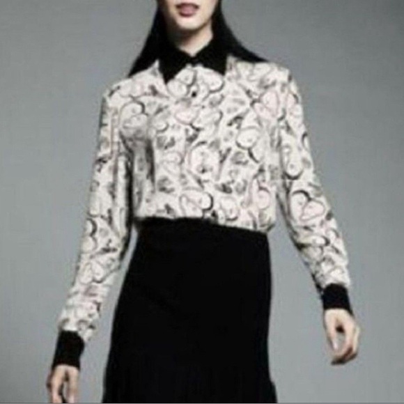 Catherine Malandrino Print Button Down - Size Small - Picture 6 of 9